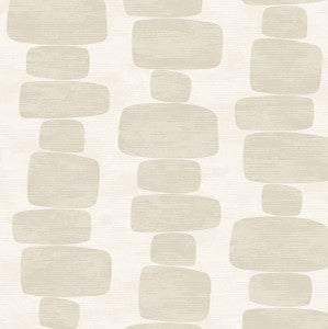 Stripe Block Beige by Seabrook Wallpaper
