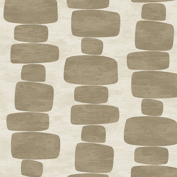 Stripe Block Tan by Seabrook Wallpaper Stacy Garcia Peel and Stick United States 30.75 20.87" 20.5" - Fabric Carolina -