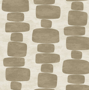 Stripe Block Tan by Seabrook Wallpaper