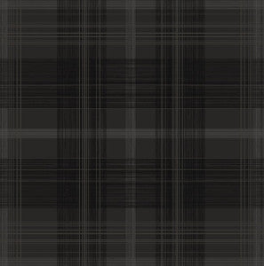 Crossroads Plaid Wrought Iron by Seabrook Wallpaper