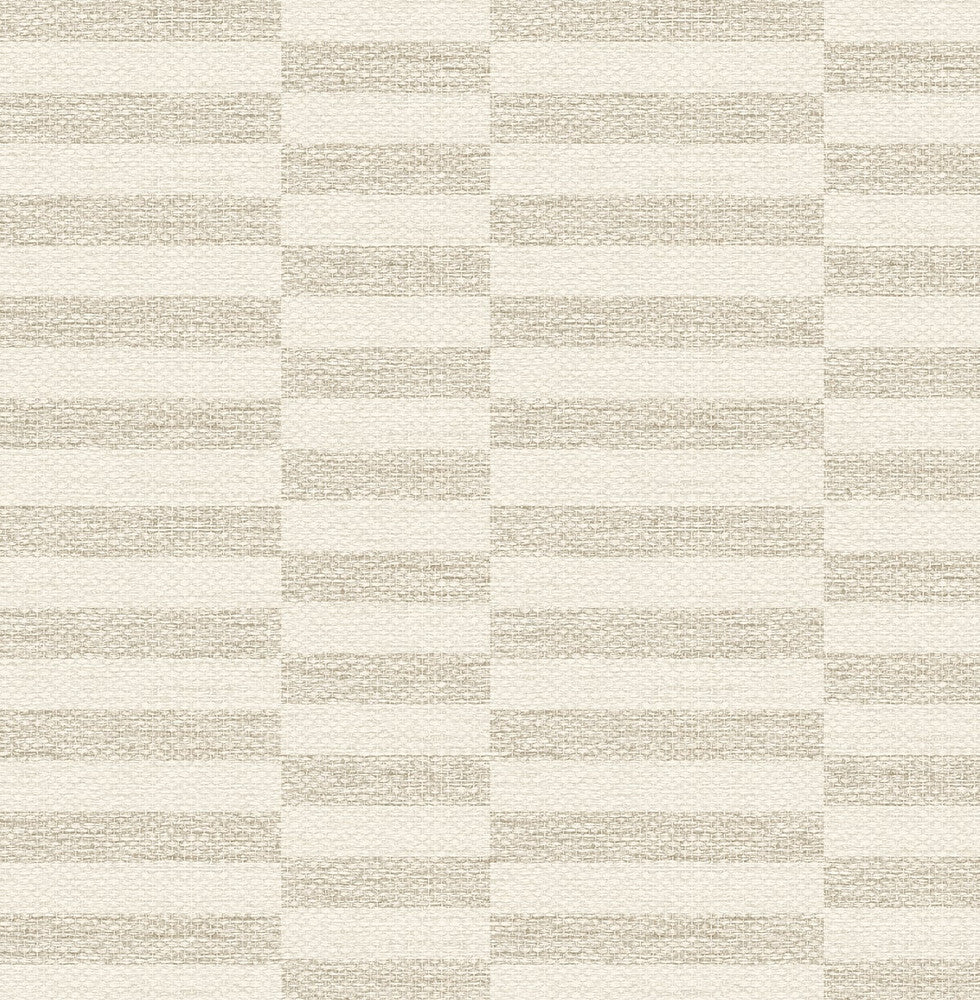 Faux Woven Stripe Natural by Seabrook Wallpaper Stacy Garcia Peel and Stick United States 17.08 10.43" 20.5" - Fabric Carolina -