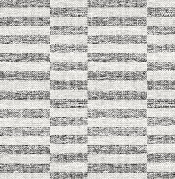 Faux Woven Stripe Iron Mist by Seabrook Wallpaper Stacy Garcia Peel and Stick United States 17.08 10.43" 20.5" - Fabric Carolina -