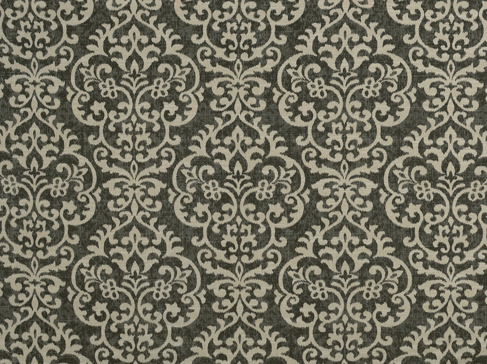 Shadow Damask 9 Graphite by Covington Fabric 75% COTTON 25% LINEN Pakistan Horizontal: 17.5 and Vertical: 18 55 - Fabric Carolina -