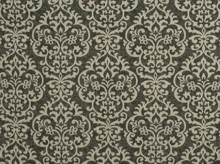 Shadow Damask 9 Graphite by Covington Fabric 75% COTTON 25% LINEN Pakistan Horizontal: 17.5 and Vertical: 18 55 - Fabric Carolina -