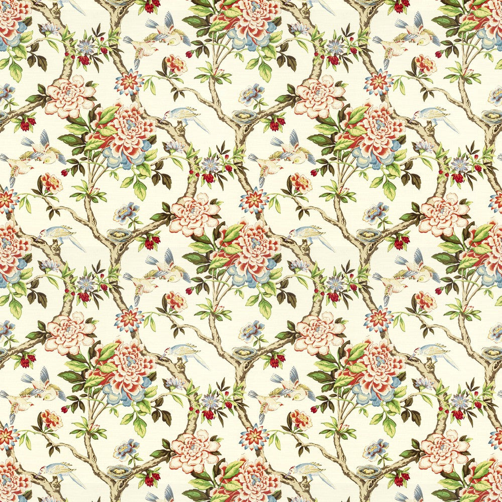 Shelton 3 Tigerlily by Stout Designer Fabric RAINBOW LIBRARY TILE/SORBET 100%COT PERU MARTINDALE WEAR TEST (20 000 CIRCULAR RUBS) CATB 117-2013 Horizontal: 13.500 and Vertical: 27.000 54 in - Swanky Fabrics -
