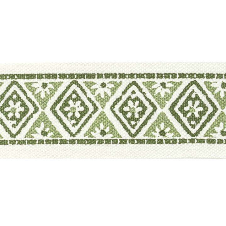 Shenandoah Tape 4 Clover by Stout Trim Stout Trim Shenandoah Tape 4 CloverTrim NATURAL BEAUTY TRIM 100%COT INDIA </p><p>Repeat: H: 2.500, V: 1.500 2.5 in - Fabric Carolina -