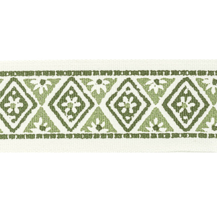 Shenandoah Tape 4 Clover by Stout Trim Stout Trim Shenandoah Tape 4 CloverTrim NATURAL BEAUTY TRIM INDIA </p><p>Repeat: H: 2.500, V: 1.500 2.5 in - Fabric Carolina -