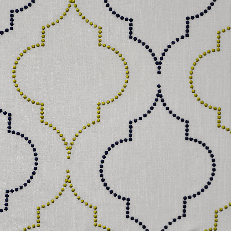 Seance # 110 Clover by Maxwell Fabric COLOR THEORY-VOL.I INDIGO 100% POLYESTER
None CHINA </p><p>Repeat: Horizontal: H-10.5 and Vertical: V-11.9 59"EMB53.5 - Fabric Carolina -