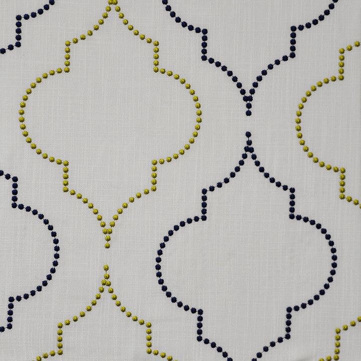 Seance # 110 Clover by Maxwell Fabric COLOR THEORY-VOL.I INDIGO 100% POLYESTER
None CHINA </p><p>Repeat: Horizontal: H-10.5 and Vertical: V-11.9 59"EMB53.5 - Fabric Carolina -