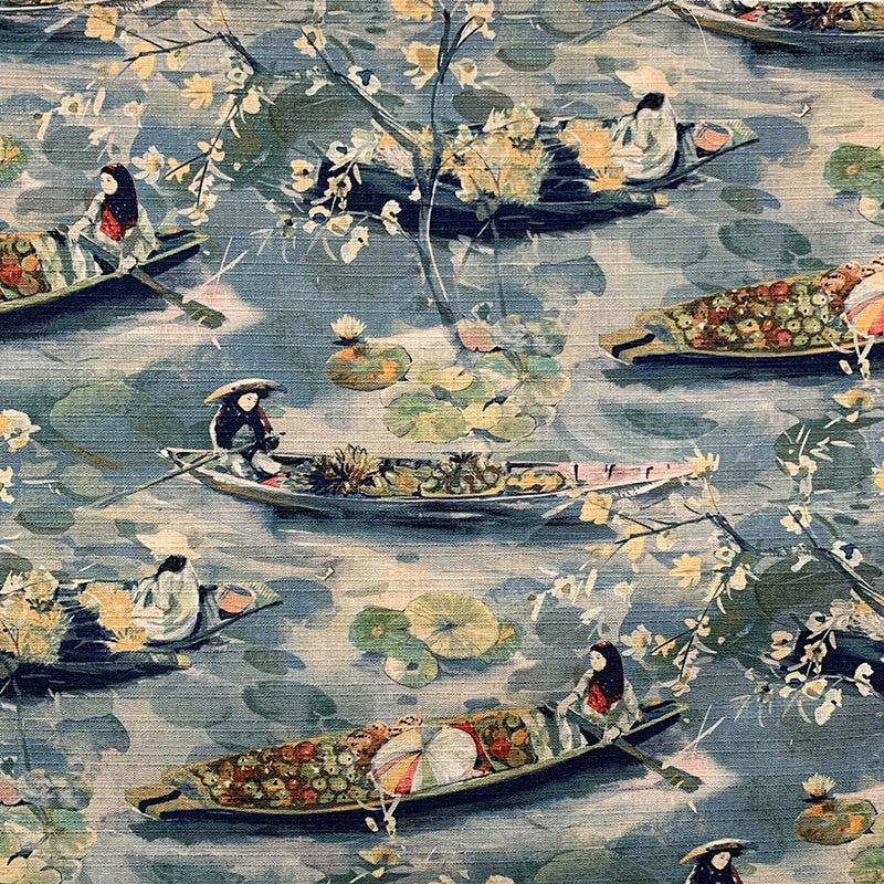 Shojo Waterway by Magnolia Fabric - 95POLY/5LINEN CHINA 53,000 Horizontal: 28.00 and Vertical: 27.00 57.5 - Fabric Carolina -