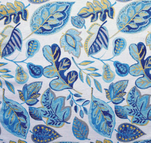 Shoshana Blue by Norbar Designer Fabric 100% POLYESTER CHINA 22"V 13 1/2"H 54 - Swanky Fabrics -