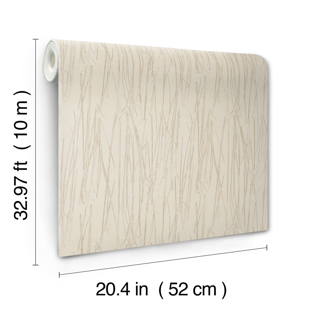 Piedmont Bamboo Ivory Wallpaper by York Wallcoverings Designer