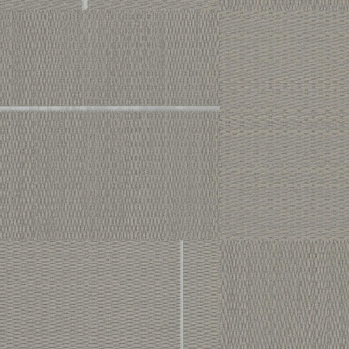 Geo Block Weave Taupe Wallpaper by York Wallcoverings Signature Textures Resource Library Covers about 57.5 square feet 20.9-in by 33-ft long roll Unpasted 20.8 - Fabric Carolina -