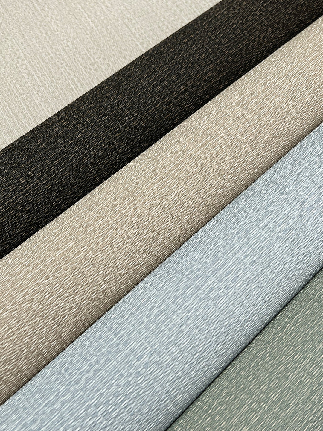 Bali Basketweave Smoke Blue Wallpaper by York Wallcoverings Designer