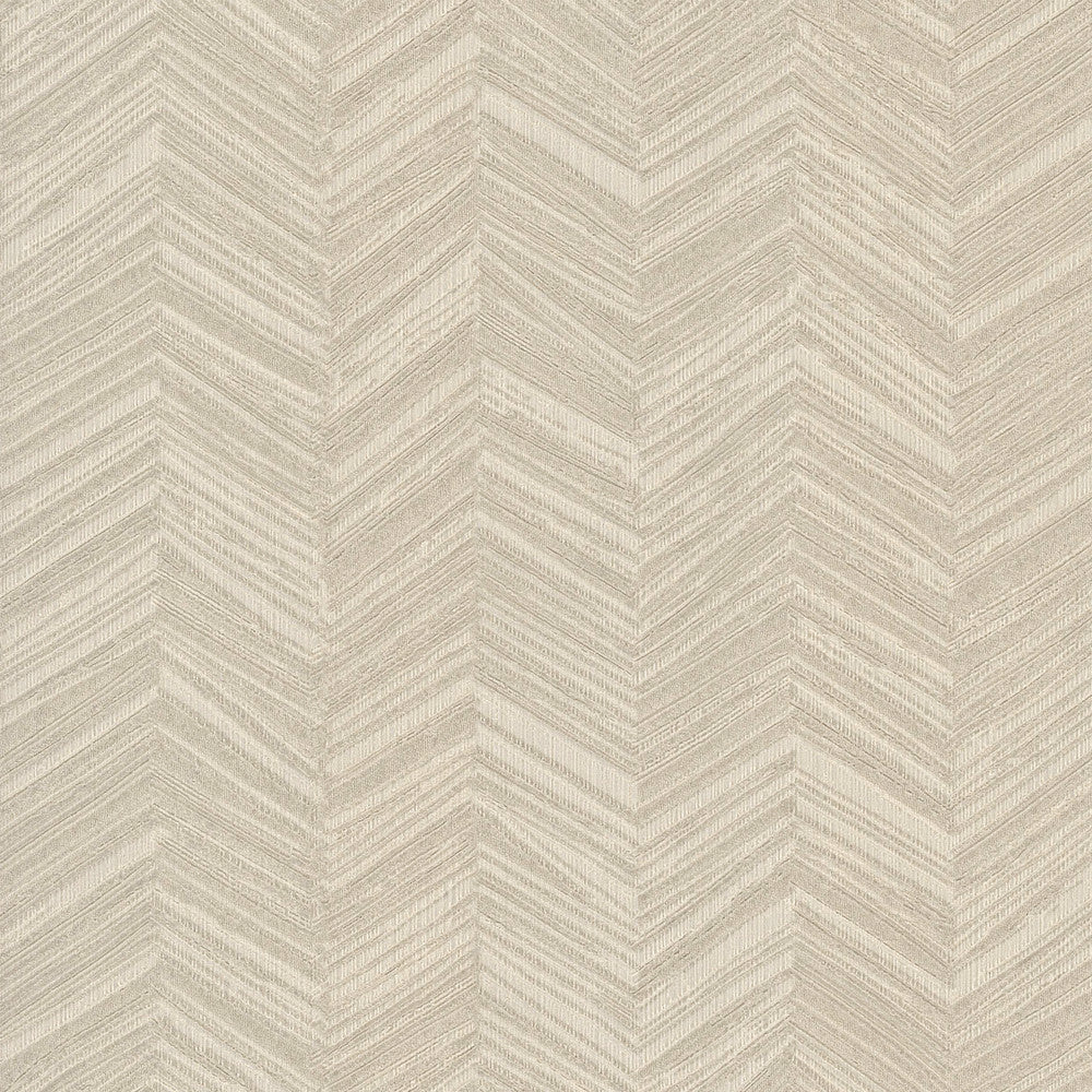 Raised Chevron Beige Wallpaper by York Wallcoverings Signature Textures Resource Library Covers about 57.5 square feet 20.9-in by 33-ft long roll Unpasted 0 - Fabric Carolina -
