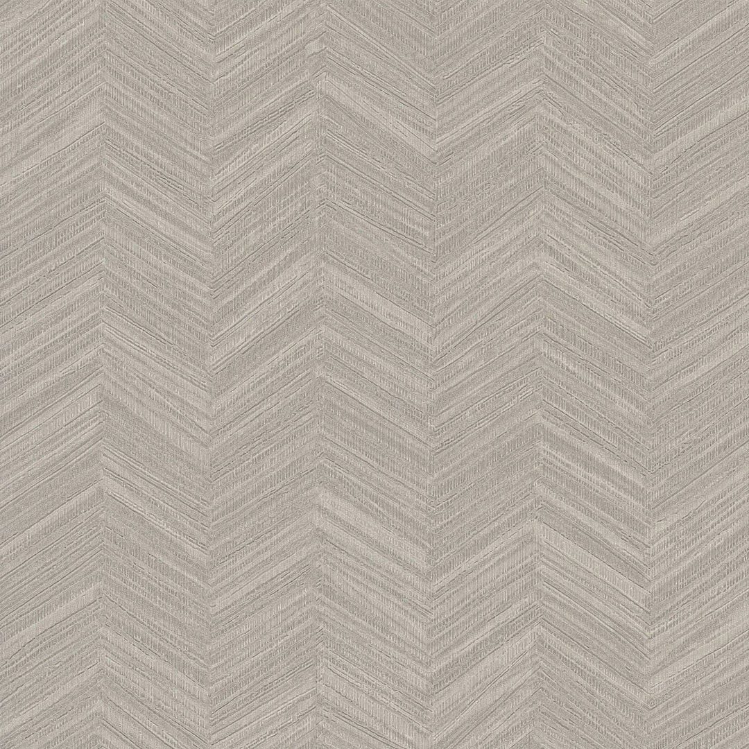 Raised Chevron Taupe Wallpaper by York Wallcoverings Designer