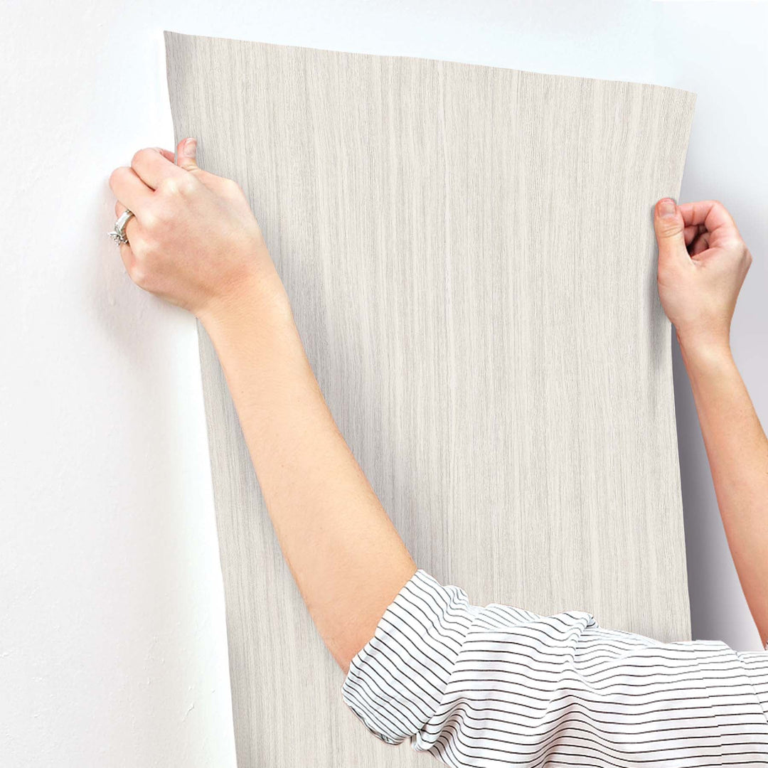 Wistman Stripe Cream Wallpaper by York Wallcoverings Designer