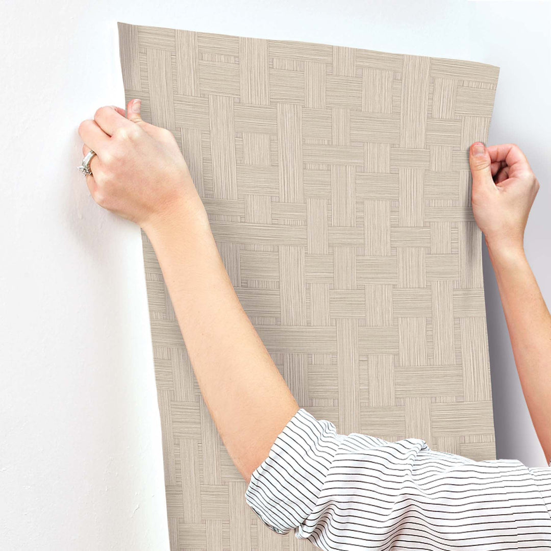 Basketry Wheat Wallpaper by York Wallcoverings Designer