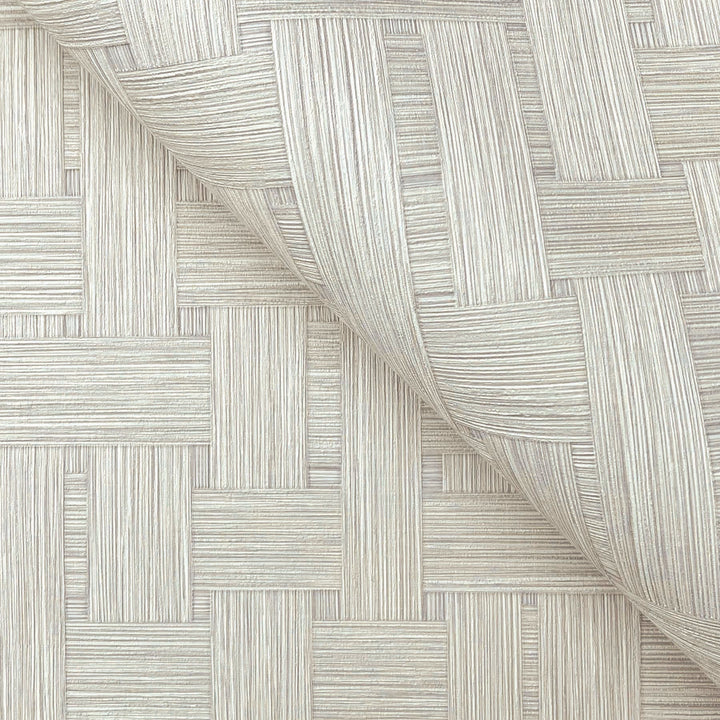 Basketry Dove Grey Wallpaper by York Wallcoverings Designer