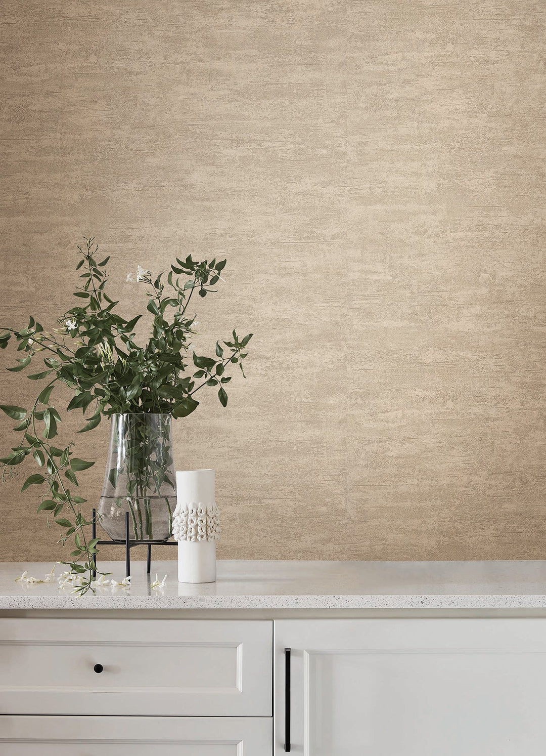 Weathered Stucco Wheat Wallpaper by York Wallcoverings Designer