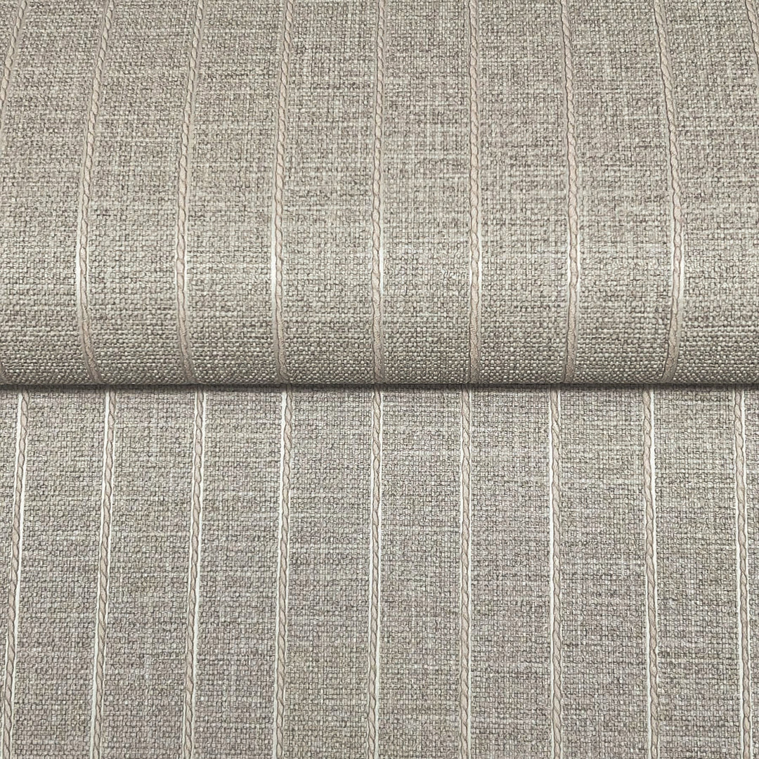 Cording Stripe Smoke Wallpaper by York Wallcoverings Designer