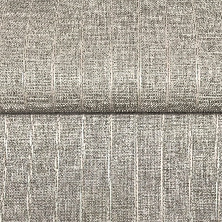 Cording Stripe Smoke Wallpaper by York Wallcoverings Designer