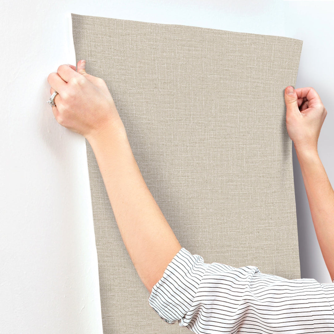Loom Warm Grey Wallpaper by York Wallcoverings Designer