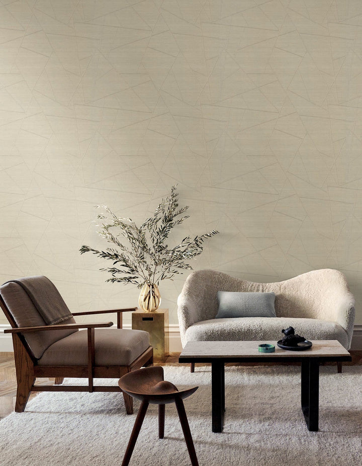Lisle Toasted Almond Wallpaper by York Wallcoverings Designer