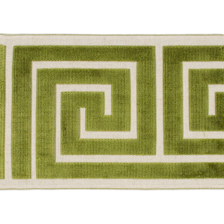 Sidewinder Tape Lime by Magnolia Trim - 58% Rayon, 31% Poly, 11% Linen China Horizontal: 13.5 and Vertical: 7 - Fabric Carolina -