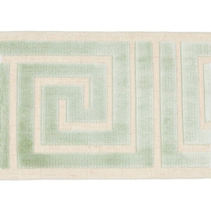 Sidewinder Tape Sea Green by Magnolia Trim - 58% Rayon, 31% Poly, 11% Linen China Horizontal: 13.5 and Vertical: 7 - Fabric Carolina -