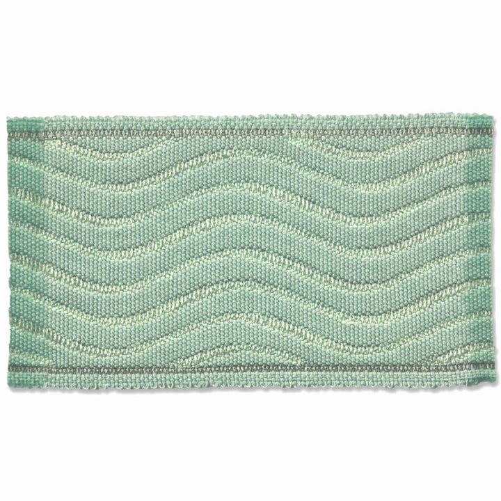 Signature 3 Aqua by Stout Trim New World Tapes & Borders 91% Spun Viscose 9% Metallic CHINA Horizontal: 0 and Vertical: 0 2 in - Fabric Carolina -