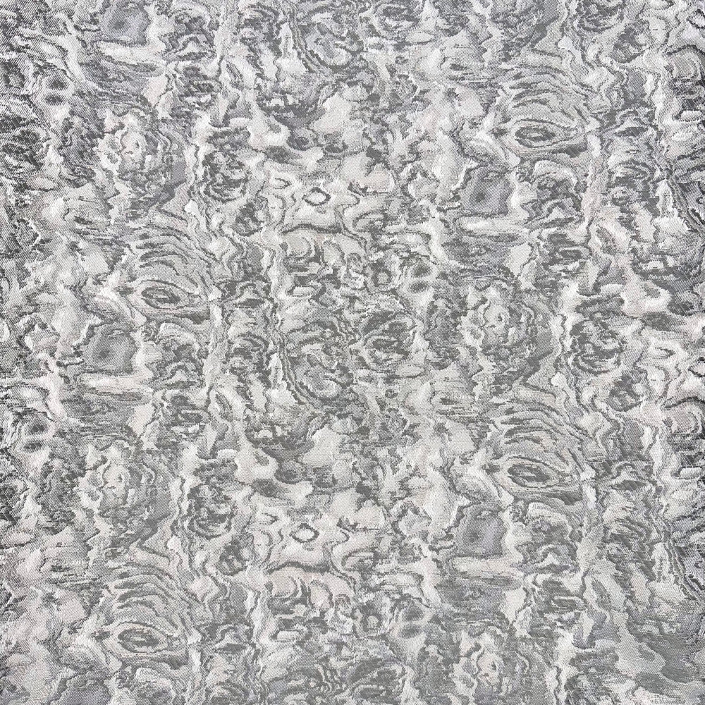 Le Krisel Silver Gray by Europatex Fabric Le Krisel 100% Polyester 15.00" H, 7.00" V 118.00 inches - Fabric Carolina -