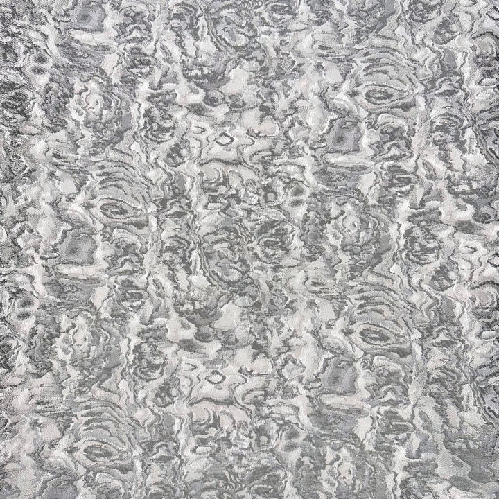 Le Krisel Silver Gray by Europatex Fabric Le Krisel 100% Polyester 15.00" H, 7.00" V 118.00 inches - Fabric Carolina -