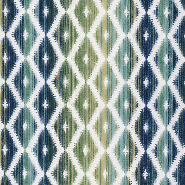 Diamantina/Ocean Deep Si 00011316 by Grey Watkins Fabric WATERFALL 55% POLYESTER 45% COTTON INDIA HEAVY DUTY Horizontal: 3" and Vertical: 2.5" 54" - Fabric Carolina -