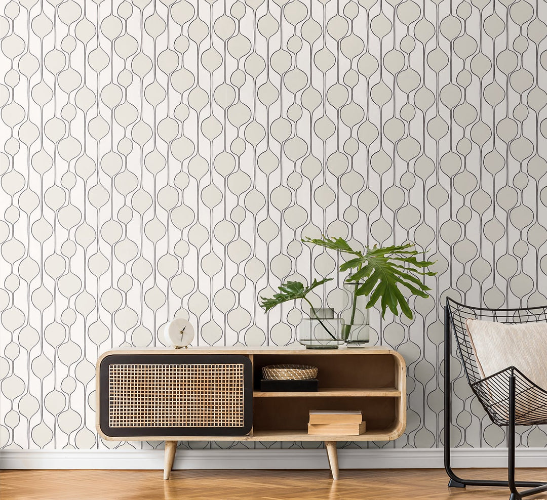 Minimalist Geometric Marshmallow SL80100 by Seabrook Designs Designer Wallpaper