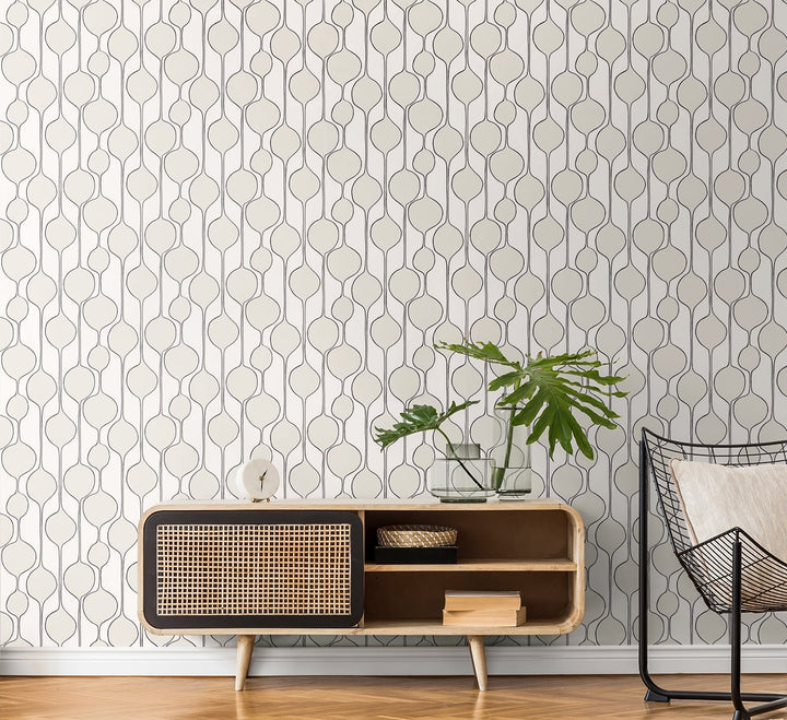Minimalist Geometric Marshmallow SL80100 by Seabrook Designs Designer Wallpaper