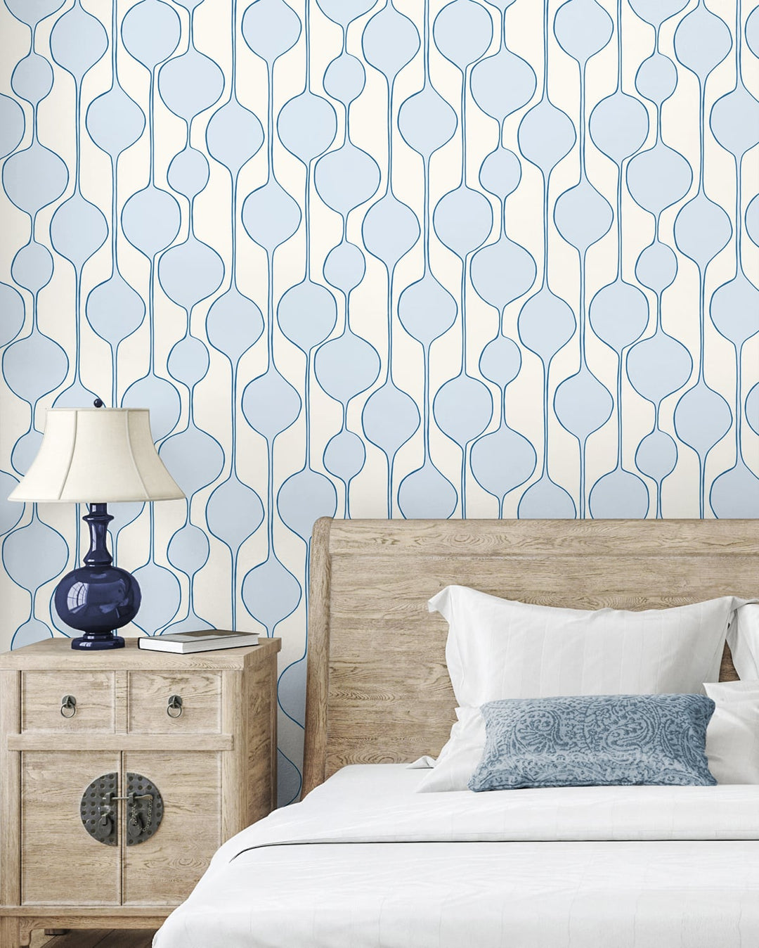Minimalist Geometric Baby Blue SL80102 by Seabrook Designs Designer Wallpaper