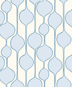 Minimalist Geometric Baby Blue by Seabrook Wallpaper