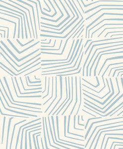 Linework Maze Sky Blue by Seabrook Wallpaper