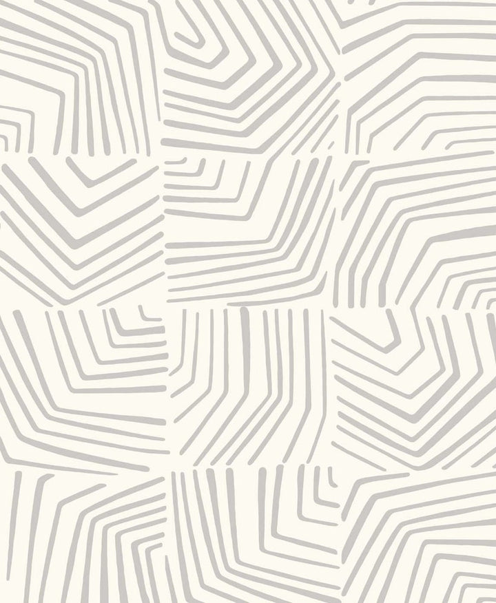 Linework Maze Fog by Seabrook Wallpaper The Simple Life Netherlands 57.5 25.2" 20.9" - Fabric Carolina -