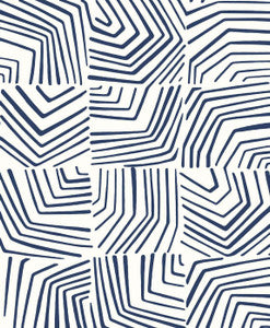 Linework Maze Imperial Blue by Seabrook Wallpaper