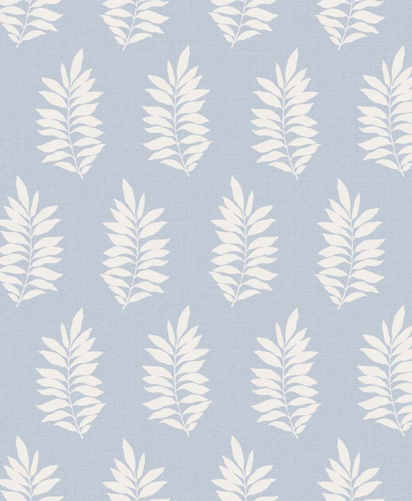 Pinnate Silhouette Iceburg by Seabrook Wallpaper The Simple Life Netherlands 57.5 12.6" 20.9" - Fabric Carolina -
