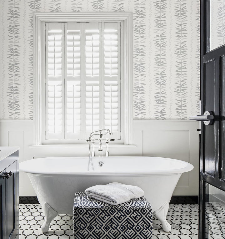 Summer Garland Smoke SL80508 by Seabrook Designs Designer Wallpaper
