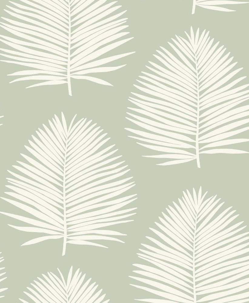 Island Palm Celadon by Seabrook Wallpaper The Simple Life Netherlands 57.5 25.2" 20.9" - Fabric Carolina -