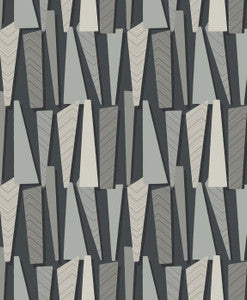 Geometric Shadows Onyx by Seabrook Wallpaper