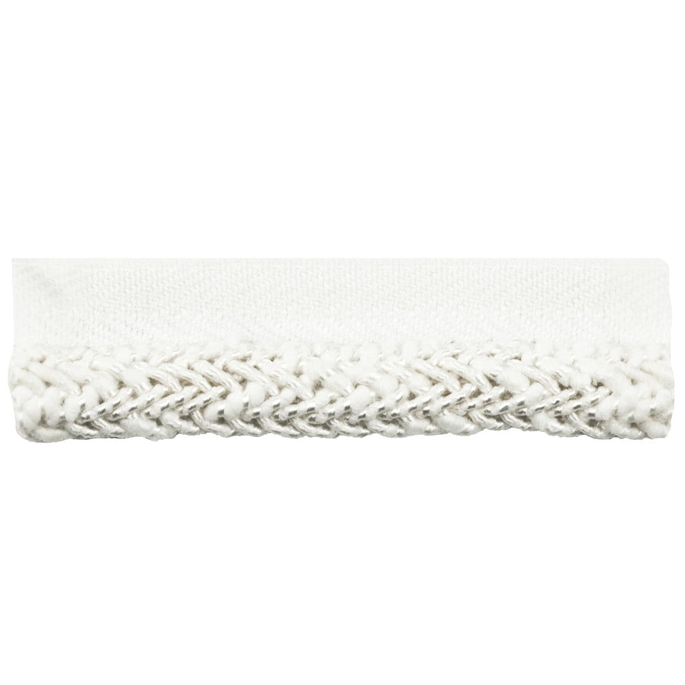 Slavingham 1 Frost by Stout Designer Trim TREND ALERT TRIM 79%COT 10%SVI 10%POL 1%NYL CHINA Horizontal: 0 and Vertical: 0 0.38 in - Swanky Fabrics -