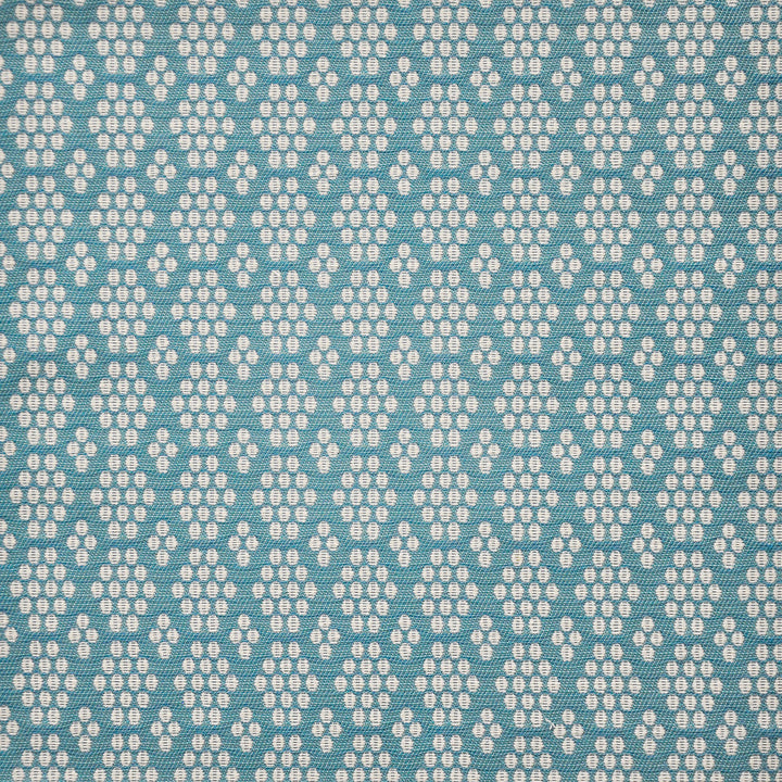 Shoal # 414 Turquoise by Maxwell Fabric HOME & GARDEN-ACT V 100% BELLA-DURA POLYOLEFIN USA See sample </p><p>Repeat: Horizontal: 1.75" and Vertical: 2.1" 55" - Fabric Carolina -