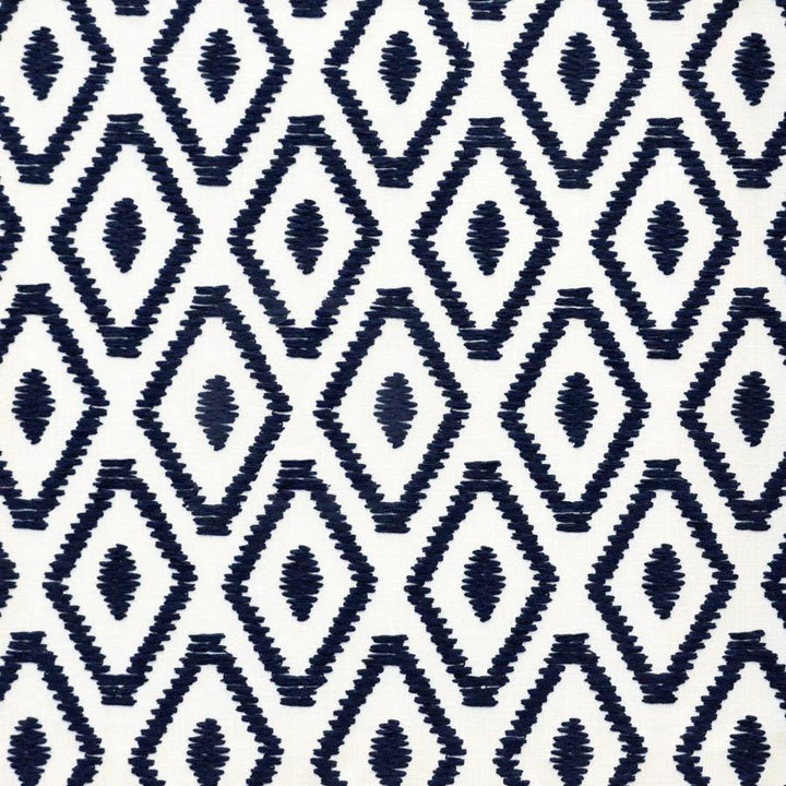 Solitaire # 845 Naval by Maxwell Designer Fabric Color Theory-Vol.Vi Odyssey 82% POLYESTER/11% COTTON 7% LINEN INDIA V-6.5"H-3.4" 54"EMB51.5 - Swanky Fabrics -