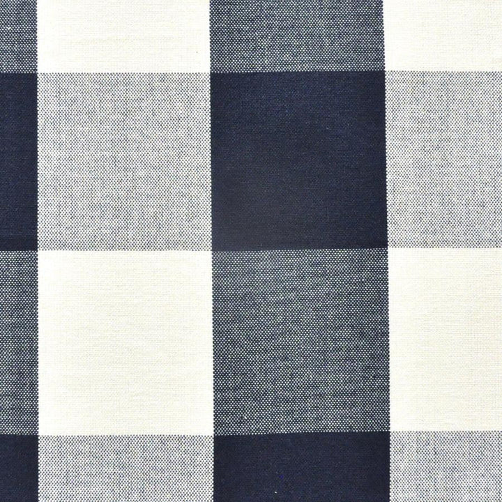 Square Up # 634 Navy by Maxwell Designer Fabric Stripes & Checks Ii 100% COTTON INDIA V-9"H-9" 55" - Swanky Fabrics -