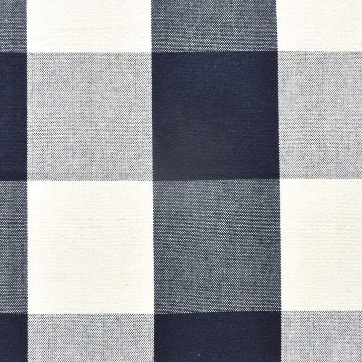 Square Up # 634 Navy by Maxwell Fabric Stripes & Checks Ii 100% COTTON INDIA V-9"H-9" 55" - Fabric Carolina -